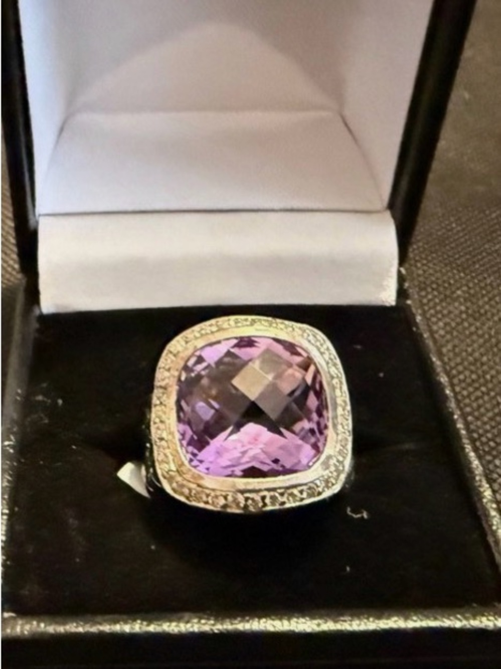 Scott Kay NWT Elegant Purple Amethyst & Diamond Ring Women's Fashion Jewelry